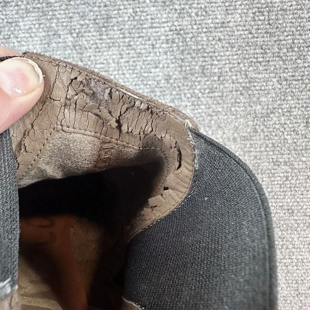 Sam Edelman Morillo Ankle Booties Womens 8 Brown Suede Block Heel Zip READ